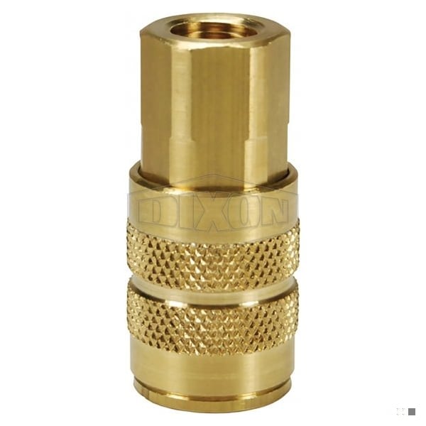 1/4 IND COUP, 1/4 F-NPTF BRASS, BRASS